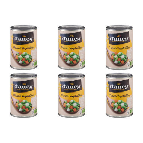 D'aucy Mixed Vegetables (Bulk Buy Pack Of 6)