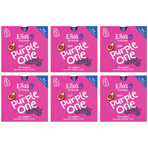 Ellas Kitchen 4 Months The Purple One 5 Pack (Bulk Buy Pack Of 6)