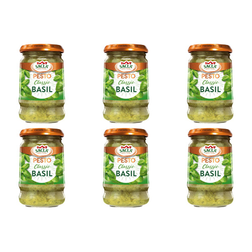 Sacla Classic Basil Pesto (Bulk Buy Pack Of 6)