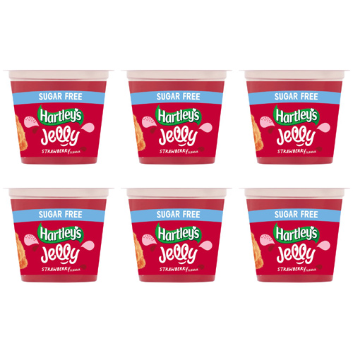Hartleys No Added Sugar RTE Strawberry Jelly (Bulk Buy Pack Of 6)