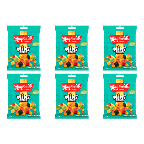 Maynards Mini Gems (Bulk Buy Pack Of 6)