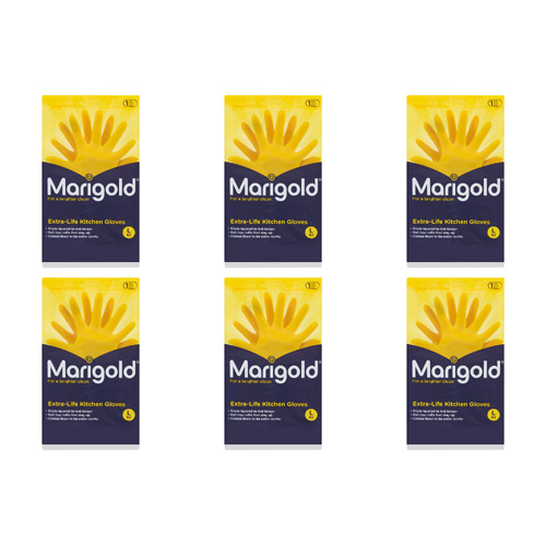 Marigold Extra Life Gloves Kitchen Large (Bulk Buy Pack Of 6)