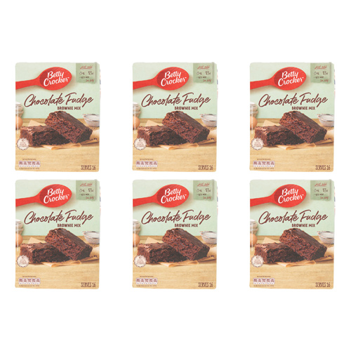 Betty Crocker Chocolate Fudge Brownie Mix (Bulk Buy Pack Of 6)