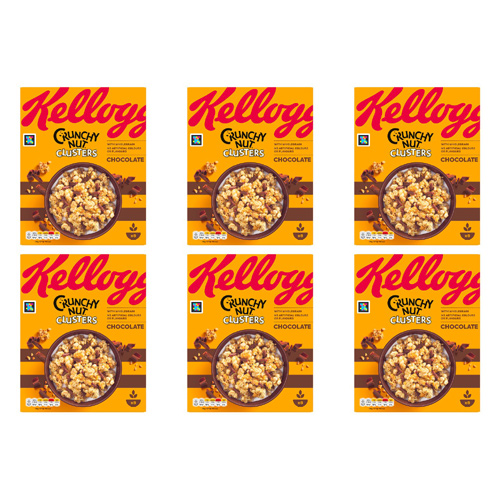 Kelloggs Nut Clusters Chocolate Curls (Bulk Buy Pack Of 6)