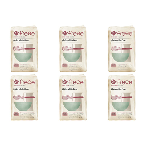 Doves Farm Gluten Free Plain White Flour (Bulk Buy Pack Of 6)