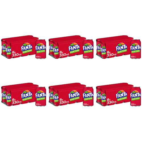 Fanta Fruit Twist 8 x 330ml (Bulk Buy Pack Of 6)
