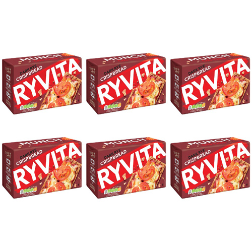 Ryvita Dark Rye Crisp Bread (Bulk Buy Pack Of 6)