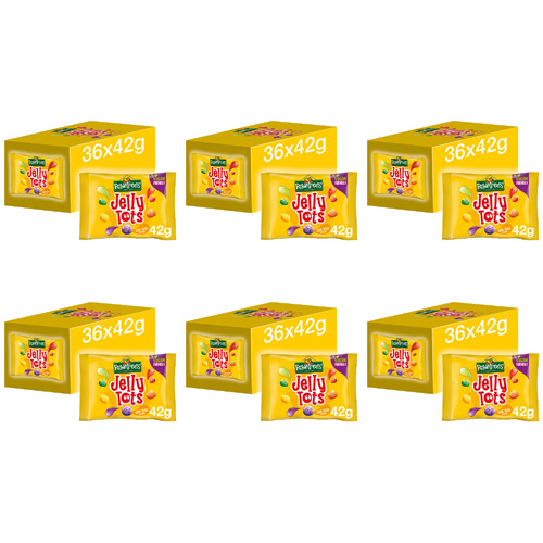 Rowntrees Jelly Tots 36 x 42g (Bulk Buy Pack Of 6)