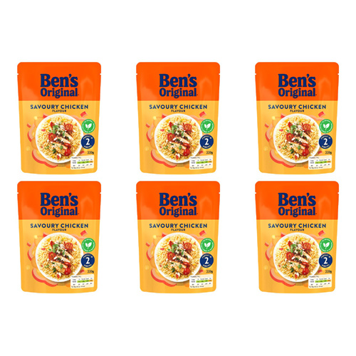 Bens Original Express Savoury Chicken Rice (Bulk Buy Pack Of 6)