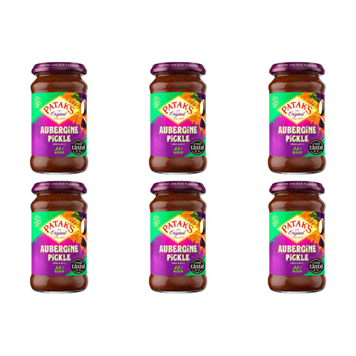 Pataks Aubergine Brinjal Pickle (Bulk Buy Pack Of 6)
