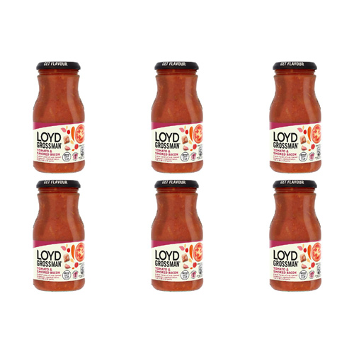 Loyd Grossman Smoky Bacon Pasta Sauce (Bulk Buy Pack Of 6)