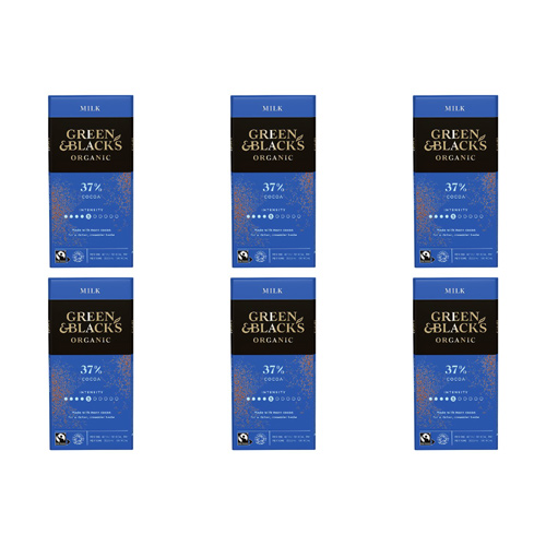 Green and Blacks Organic Milk Chocolate (Bulk Buy Pack Of 6)