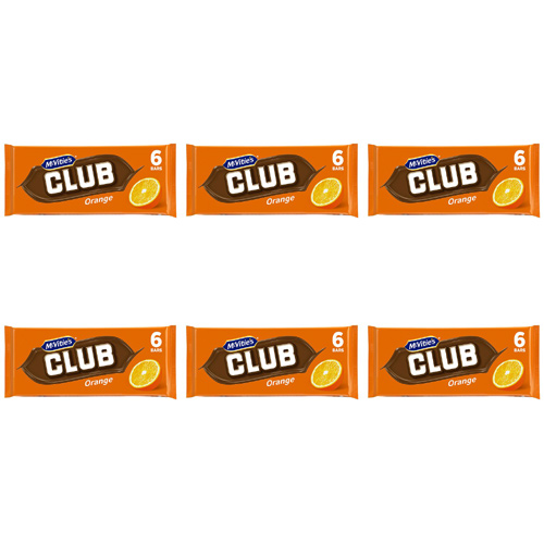 Mcvities Club Biscuits Orange 7 Pack (Bulk Buy Pack Of 6)