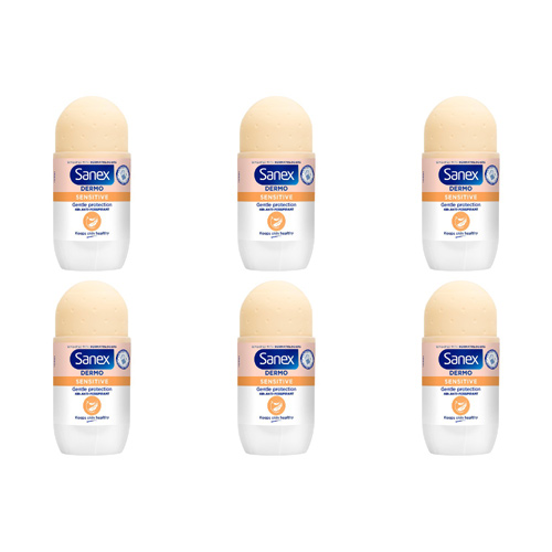 Sanex Dermo Sensitive Roll-On (Bulk Buy Pack Of 6)