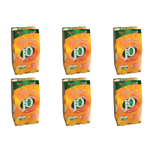 Britvic J2O Orange & Passionfruit 4 x 275ml (Bulk Buy Pack Of 6)