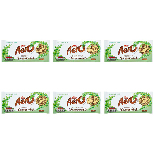 Aero Peppermint Chocolate Bar (Bulk Buy Pack Of 6)