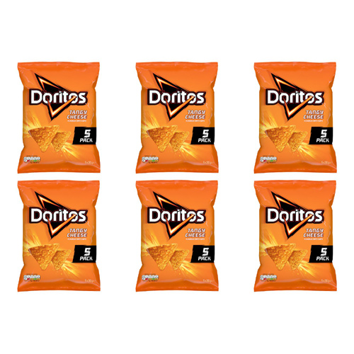 Doritos Tangy Cheese 5 Pack (Bulk Buy Pack Of 6)