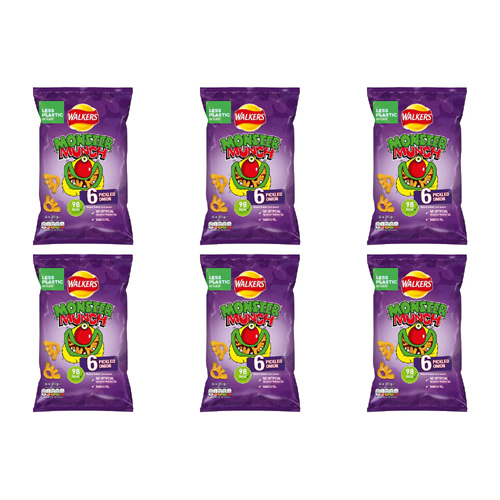 Monster Munch Pickled Onion 6 Pack (Bulk Buy Pack Of 6)