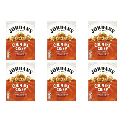 Jordans Country Crisp Chunky Nuts (Bulk Buy Pack Of 6)