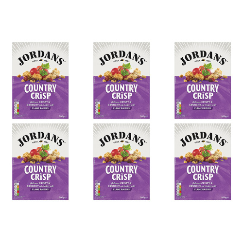 Jordans Country Crisp Luxury Raisins (Bulk Buy Pack Of 6)