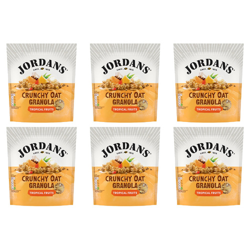 Jordans Crunchy Cereal Tropical Fruit (Bulk Buy Pack Of 6)