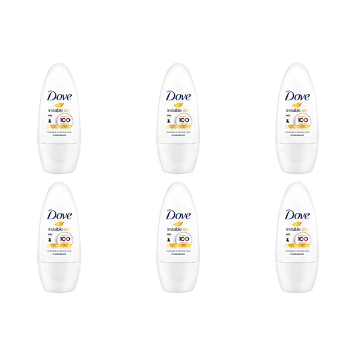 Dove Deodorant Invisible Dry Roll On (Bulk Buy Pack Of 6)