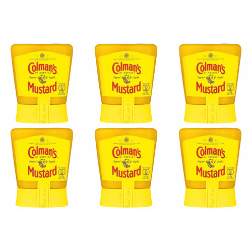Colmans English Mustard Squeezy (Bulk Buy Pack Of 6)