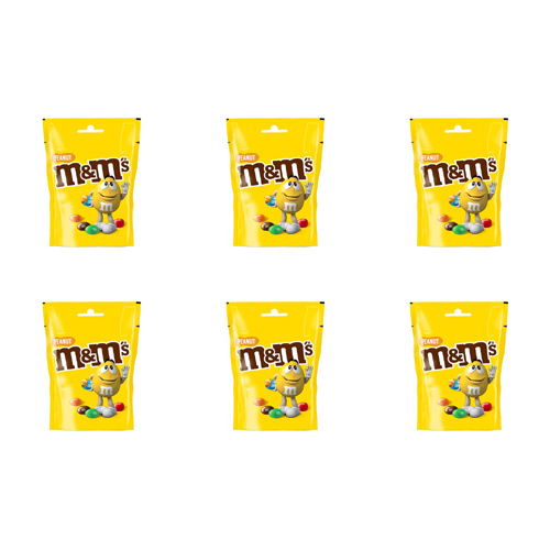 M&Ms Peanut Pouch (Bulk Buy Pack Of 6)