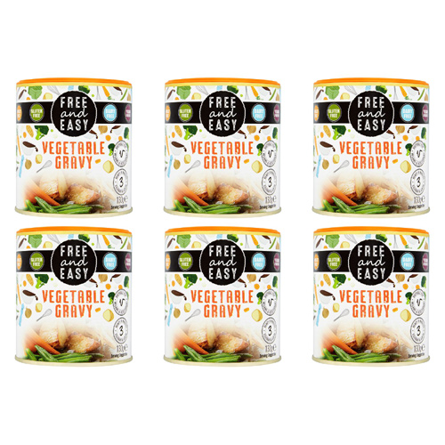 Free & Easy Gluten Free Vegetable Gravy Mix (Bulk Buy Pack Of 6)