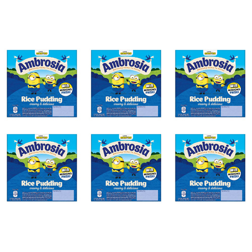 Ambrosia Creamed Rice Pudding 4 x125g (Bulk Buy Pack Of 6)