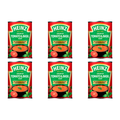 Heinz Cream of Tomato and Basil Soup (Bulk Buy Pack Of 6)