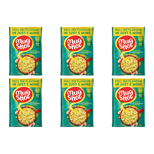Mug Shot Noodle Snack Chicken & Sweetcorn (Bulk Buy Pack Of 6)