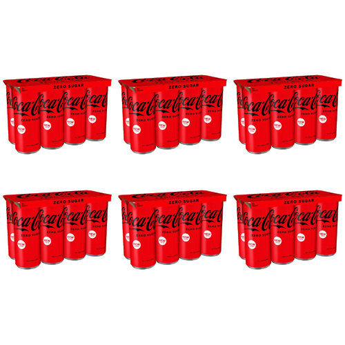 Coke Zero 8 x 330ml (Bulk Buy Pack Of 6)