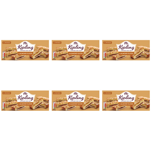 Mr Kipling Almond Slices 6 Pack (Bulk Buy Pack Of 6)