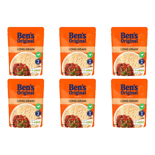 Bens Original Express Long Grain Rice (Bulk Buy Pack Of 6)
