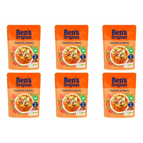 Ben's Original Express Tomato and Basil Rice (Bulk Buy Pack Of 6)