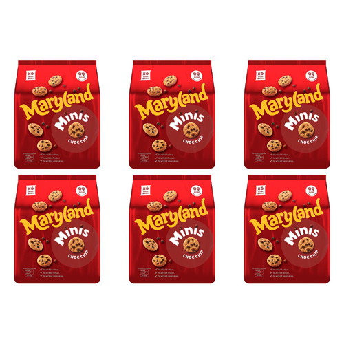 Maryland Mini Choc Chip Cookies 6 Pack (Bulk Buy Pack Of 6)