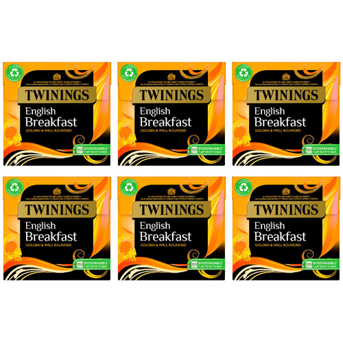 Twinings English Breakfast 80 Teabags (Bulk Buy Pack Of 6)