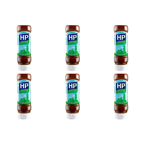 HP Reduced Sugar and Salt Brown Sauce (Bulk Buy Pack Of 6)
