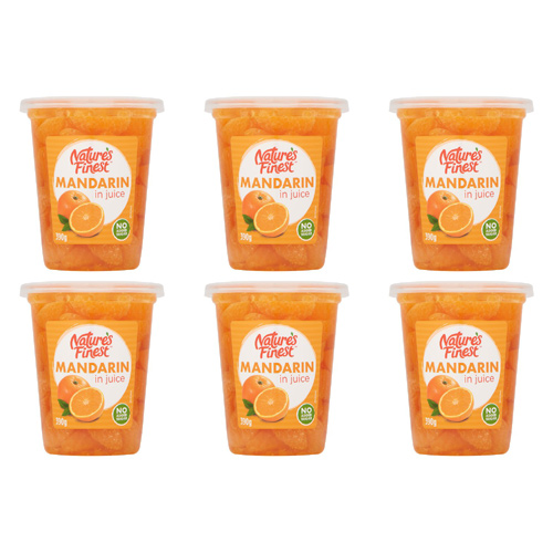 Natures Finest Mandarin Segments in Juice (Bulk Buy Pack Of 6)