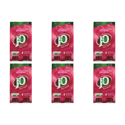 Britvic J2O Apple & Raspberry 4 x 275ml (Bulk Buy Pack Of 6)