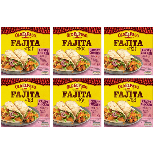 Old El Paso Crispy Fajita Chicken Kit (Bulk Buy Pack Of 6)