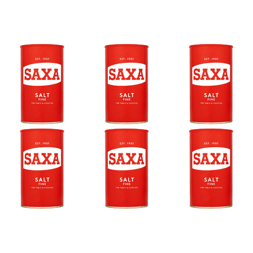 Saxa Table Salt Drum (Bulk Buy Pack Of 6)