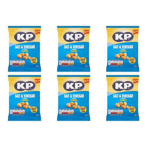 Kp Salt and Vinegar Peanuts (Bulk Buy Pack Of 6)