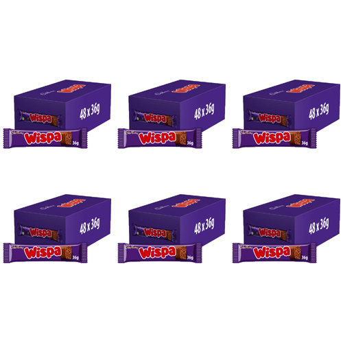 Cadbury Wispa Bar - 48 x 36g (Bulk Buy Pack Of 6)