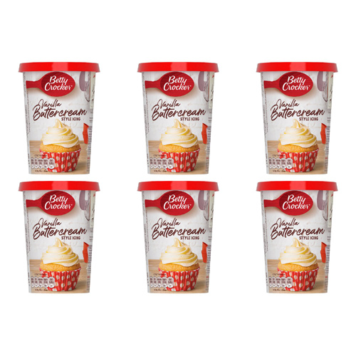 Betty Crocker Vanilla Buttercream Icing (Bulk Buy Pack Of 6)
