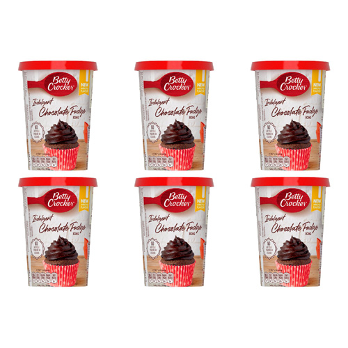 Betty Crocker Chocolate Fudge Frosting (Bulk Buy Pack Of 6)