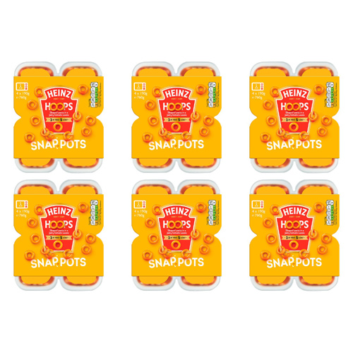 Heinz Spaghetti Hoops Snap Pots (Bulk Buy Pack Of 6)