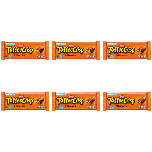 Nestle Toffee Crisp Biscuits 7 Pack (Bulk Buy Pack Of 6)