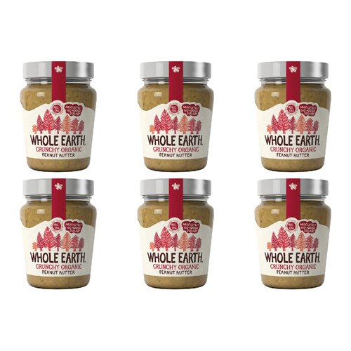Whole Earth Organic Crunchy Peanut Butter (Bulk Buy Pack Of 6)